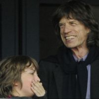 JO - Mick Jagger : Fan d'athlétisme avec son fils Lucas, 13 ans, et L'Wren Scott