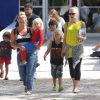Gwen Stefani en famille, visite le musée de la science à Palm Beach avec son mari Gavin Rossdale et leurs fils Kingston et Zuma, le 6 août 2012