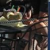 Katy Perry, hilare dans sa chute au parc aquatique Raging Waters. San Dimas, le 12 août 2012.