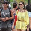 Amoureux, Eros Ramazzotti et sa compagne Marica en vacances à Miami le 12 août 2012