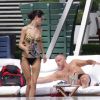 Eros Ramazzotti et sa compagne Marica en vacances à Miami le 12 août 2012