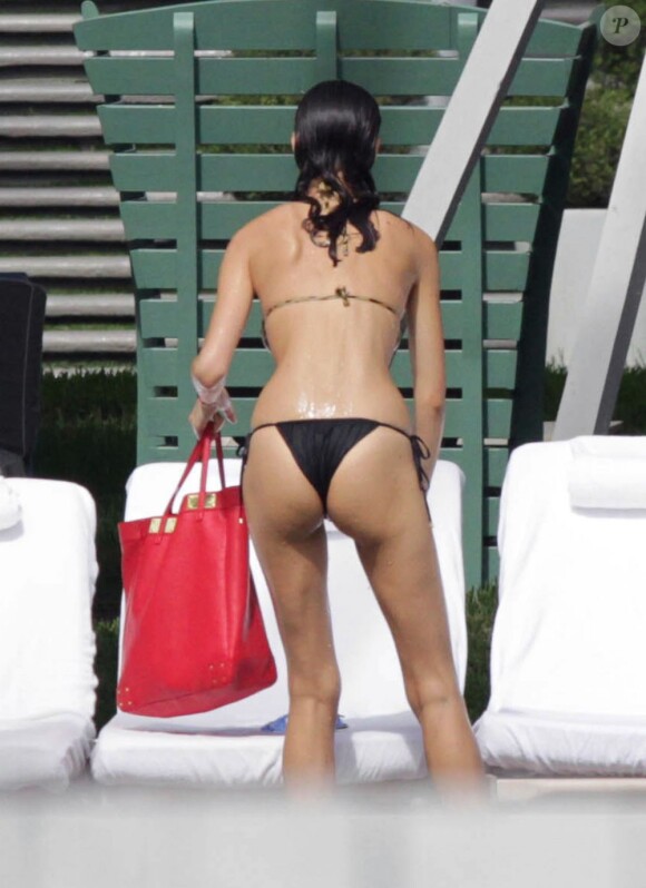 Eros Ramazzotti et sa compagne Marica en vacances à Miami le 12 août 2012