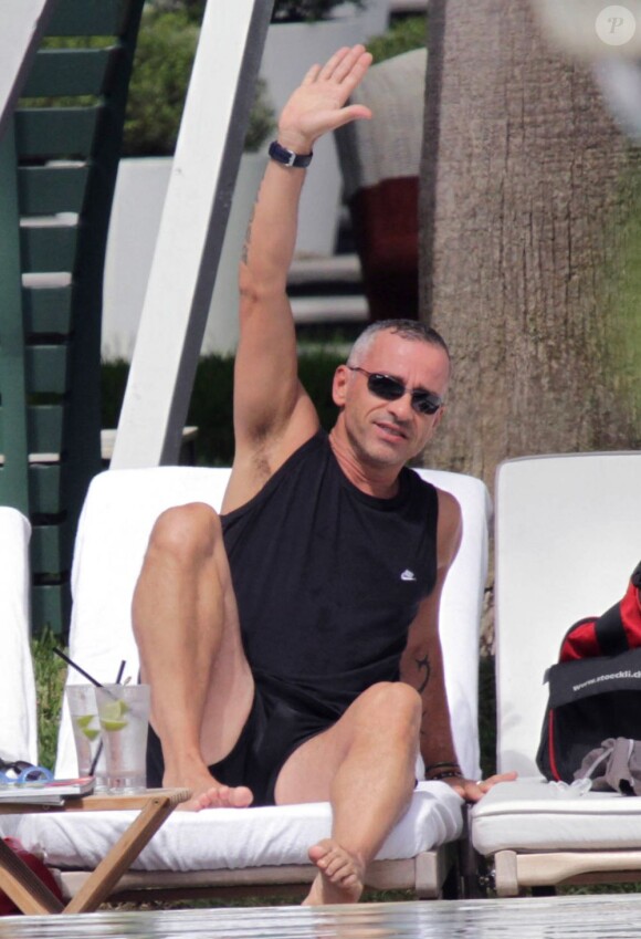 Eros Ramazzotti et sa compagne Marica en vacances à Miami le 12 août 2012