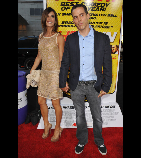 Les amoureux Elisabetta Canalis et Steve-O lors de l'avant-première du film Hit and Run à Los Angeles le 14 août 2012
