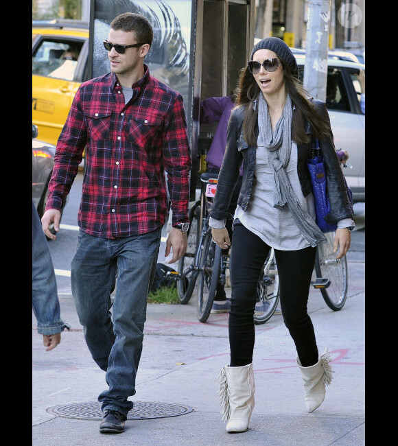 Justin Timberlake et Jessica Biel se baladent à New York en septembre 2011