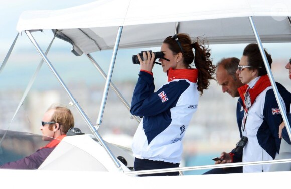 Kate Middleton avec la princesse Anne lors des Jeux olympiques de Londres 2012.