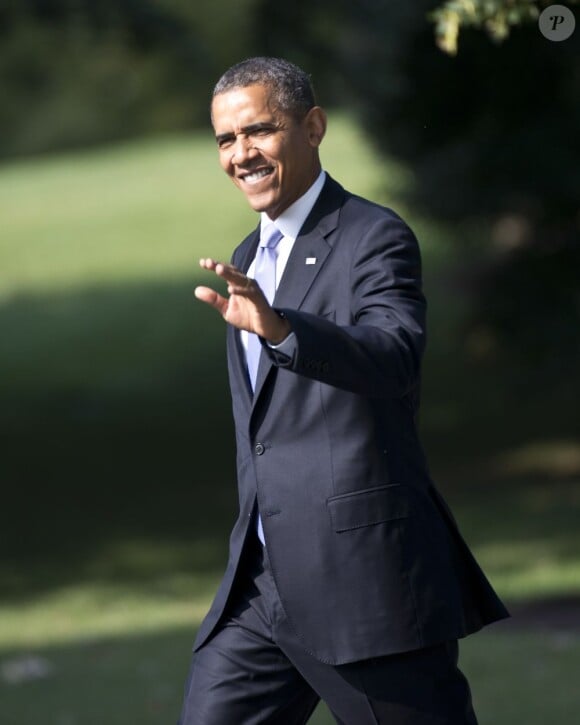 Barack Obama à Washington le 21 août 2012 dans les jardins de la Maison Blanche