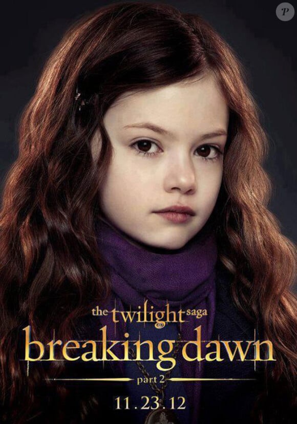 Affiche de Twilight - chapitre 5 : Révélation (2e partie) avec Renesmée, incarnée par Mackenzie Foy