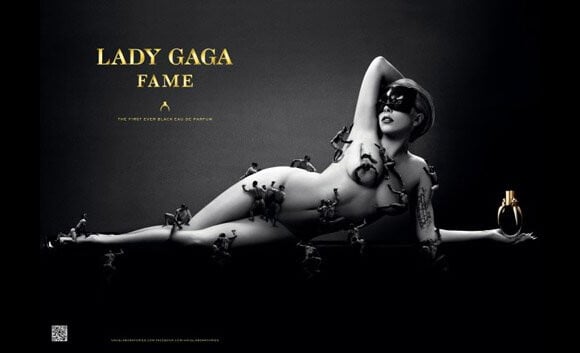 Lady Gaga nue dans la campagne de son parfum Fame signée Steven Klein, 2012.