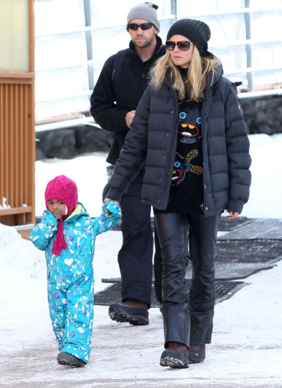 Heidi Klum et son bodyguard en décembre 2011 à Aspen