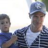 Fernando Torres retrouve le sourire avec son fils Leo le 2 septembre 2012 à Ibiza