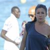 Fernando Torres le 2 septembre 2012 à Ibiza profite d'une journée avec sa femme Olalla et ses enfants Nora et Leo sur la plage de l'île des Baléares