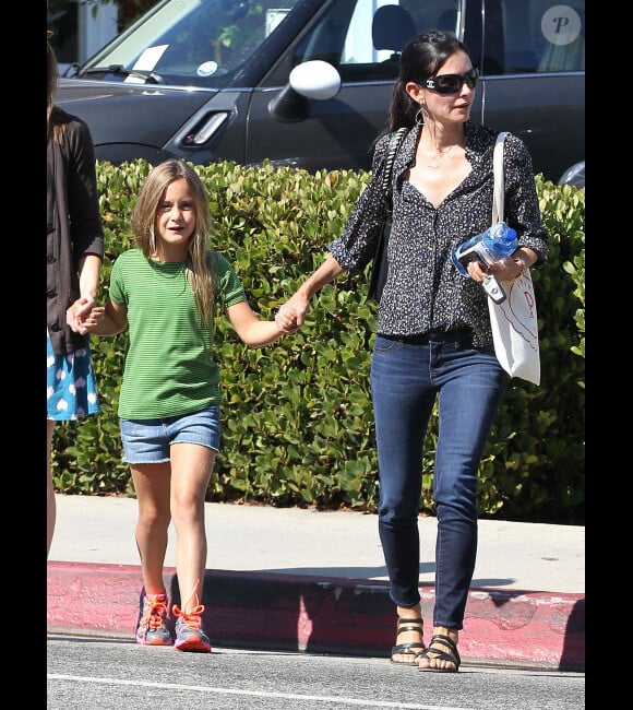 Courteney Cox passe la journée avec sa fille Coco à Brentwood à Los Angeles, le 4 septembre 2012