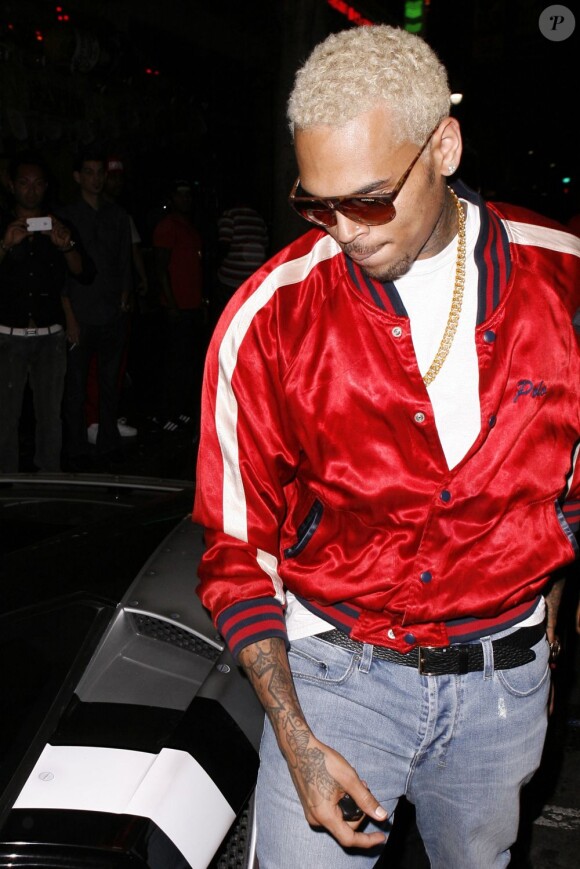 Chris Brown à la sortie du Supper Club à Los Angeles, le 4 septembre 2012.