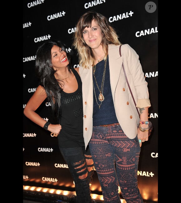 Daphné Bürki et Nawell Madani lors de la soirée Canal + à la Cité de la Mode et du Design à Paris le 6 septembre 2012