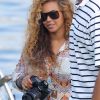 Jay-Z et sa femme Beyoncé arrivent au Beach Club de Monaco le 6 septembre 2012