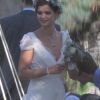 Dans une belle robe blanche, Pixie Geldof très élégante au mariage de sa soeur Peaches le 8 septembre 2012 à Faversham