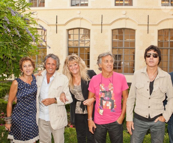 Caroline Loeb, Richard Anconina, Peter et Sloane, Jean-Luc Lahaye lors de la conférence de presse du film Stars 80 à Lille le 10 septembre 2012