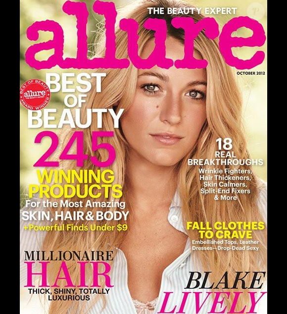 Blake Lively en couverture du magazine Allure d'octobre 2012. Photo par Carter Smith.