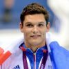 Florent Manaudou médaille d'or dans le 50 mètres nage libre lors des derniers Jeux olympiques de Londres, le 3 août 2012.