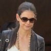 Katie Holmes, sublime, à la sortie de son défilé "Holmes and Yang" au Lincoln Center, pendant la Fashion Week de New York, le 12 septembre 2012