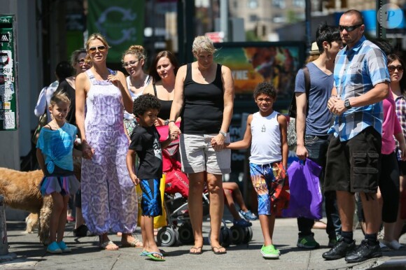 Heidi Klum lors d'une sortie en famille, accompagnée par Martin Kirsten en août 2012 à New York