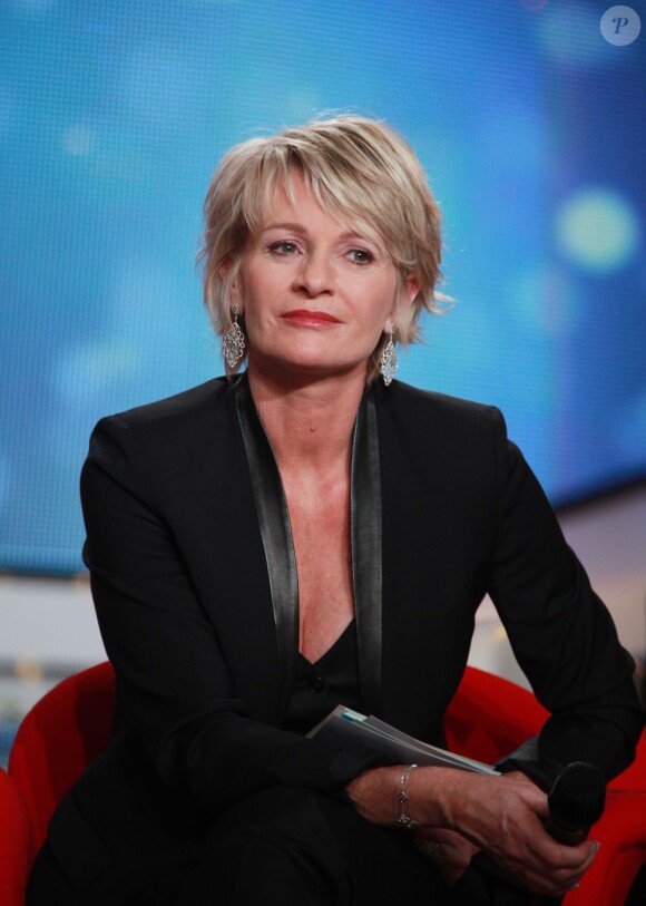 Sophie Davant, lors de l'émission pour le Téléthon en décembre 2011