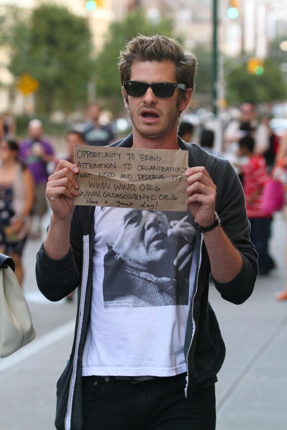 Andrew Garfield à New York, le 15 septembre 2012.