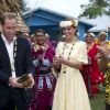 Le prince William et Kate Middleton en visite à Tuvalu le 18 septembre 2012.