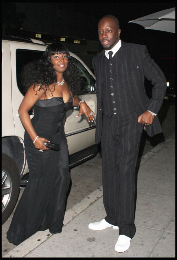Wyclef Jean et son épouse Marie Claudinette à Los Angeles, le 31 janvier 2010.