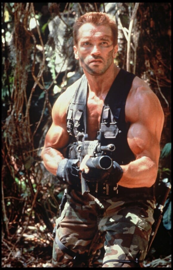 Arnold Schwarzenegger dans Predator (1987).