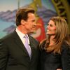 California Governor Arnold Schwarzenegger and California's first lady Maria Shriver look at each other before Arnold is sworn-in for his second term at Memorial Auditorium in Sacramento, California on January 5, 2007. Photo by Aaron Kehoe/UPI/ABACAPRESS.COM05/01/2007 - Sacramento
