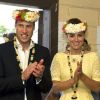Le prince William et son épouse Kate Middleton lors de leur dernier jour de visite dans les Iles Salomon à Tuvalu le 18 septembre 2012