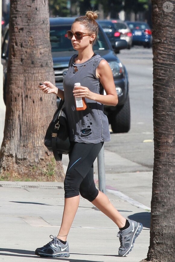 Exclusif - Nicole Richie à son arrivée à sa salle de gym. Los Angeles, le 17 septembre 2012.