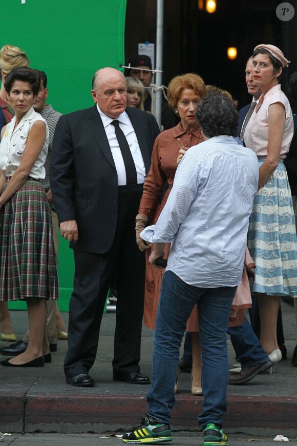 Anthony Hopkins et Helen Mirren sur le tournage de Hitchcock à Los Angeles, le 30 mai 2012.