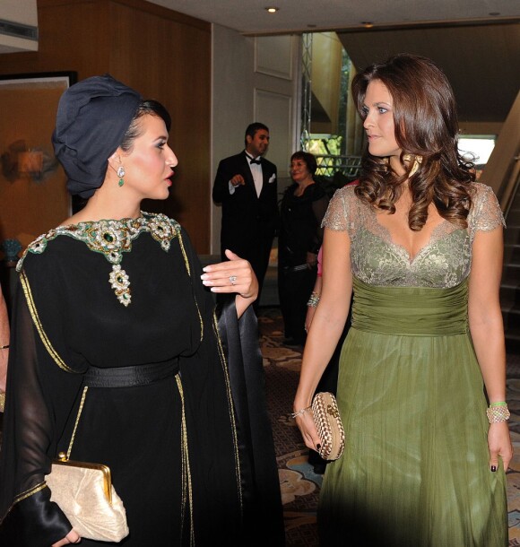 La princesse Madeleine de Suède et la princesse Sara bint Talal lors de la soirée de gala de la Mentor Foundation USA à Washington le 20 septembre 2012.