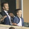 David Beckham assiste à un match de football opposant le FC Toronto au L.A. Galaxy, le samedi 22 septembre à Los Angeles.