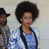 Solange Knowles arrive au défilé Just Cavalli. Milan, le 21 septembre 2012.