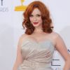 Christina Hendricks en Christian Siriano lors des Emmy Awards. Los Angeles, le 23 septembre 2012.