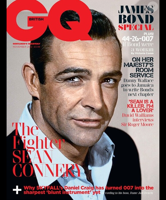 50 ans de James Bond : Daniel Craig en couverture du GQ anglais, novembre 2012.