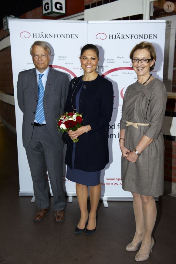 La princesse Victoria de Suède lors de son déplacement à Malmö pour la Journée du cerveau le 4 octobre 2012.