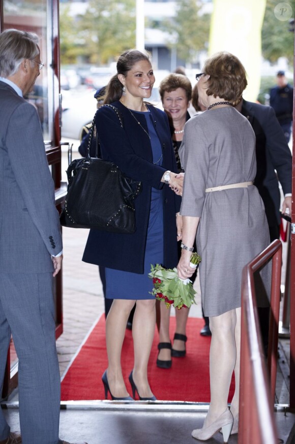 La princesse Victoria de Suède à Malmö pour la Journée du cerveau le 4 octobre 2012.