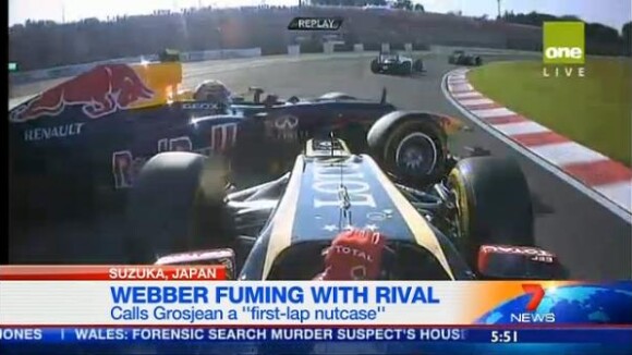 Romain Grosjean : Le 'taré du premier tour' se met à dos Mark Webber et la F1