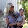Exclusif - Kimberly Stewart emmène sa fille Delilah à la crèche. Los Angeles, le 10 Octobre 2012.