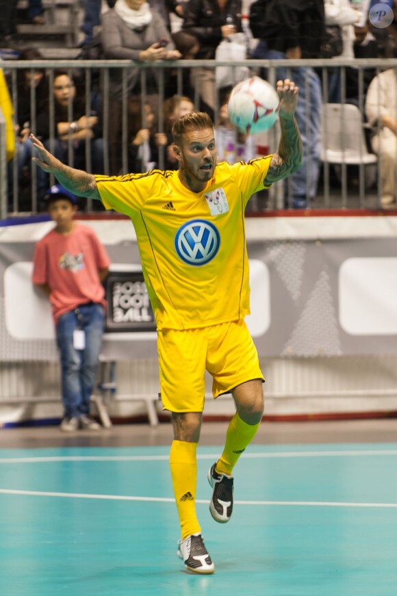 M. Pokora lors du Foot-Concert qui se déroulait à Lyon le 13 octobre 2012 au profit de l'association Huntington Avenir