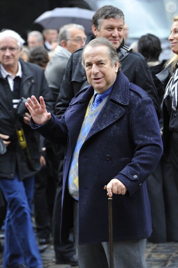 Paul Loup Sulitzer lors des obsèques de Frank Alamo en l'église de St-Germain-des-Pres à Paris, le 18 octobre 2012 2012.