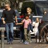 Heidi Klum, son amoureux et ses quatre enfants, Leni, Henry, Johan et Lou se rendent au musée à Los Angeles, le 21 octobre 2012