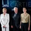 Charlotte Casiraghi avec Carmen Cervera, baronne Thyssen et Pierre Rainero au Musée Thyssen Bornemisza à Madrid le 22 octobre 2012 pour le vernissage de l'exposition El arte de Cartier (L'Art de Cartier).