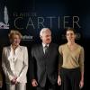 Charlotte Casiraghi à Madrid le 22 octobre 2012 au Musée Thyssen Bornemisza, avec Carmen Cervera, baronne Thyssen et Pierre Rainero, pour le vernissage de l'exposition El arte de Cartier (L'Art de Cartier).