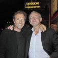 Stéphane Freiss et Yann Queffelec pour la Générale du spectacle d'Alex Lutz, le lundi 22 octobre, au Grand Point Virgule à Paris.
